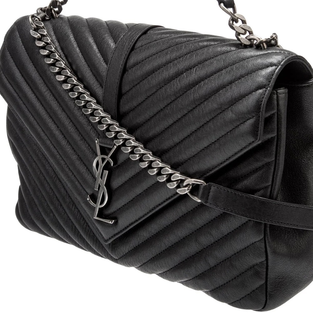 Authentic Saint Laurent 2021 Large Monogram Matelasse College Bag - Picture 2 of 15